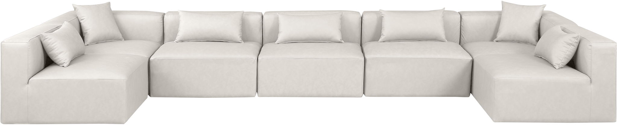 Cube - 7 Piece Modular U-Shaped Sectional - Simple Home Plus
