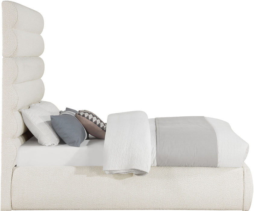 Adam - Boucle Fabric Bed With 70.5" Headboard - Simple Home Plus