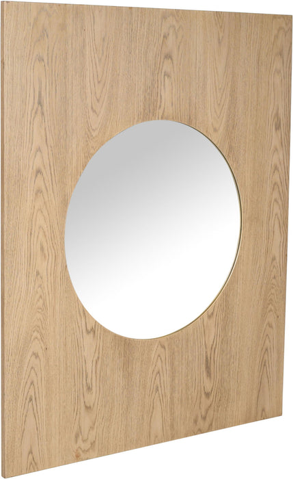 Optic - Oak Wood Frame Mirror - Simple Home Plus