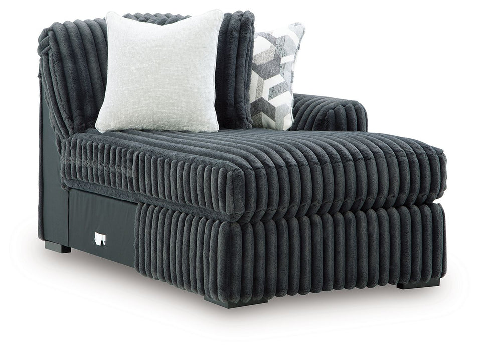 Midnight-Madness - RAF Corner Chaise - Gunmetal - Simple Home Plus