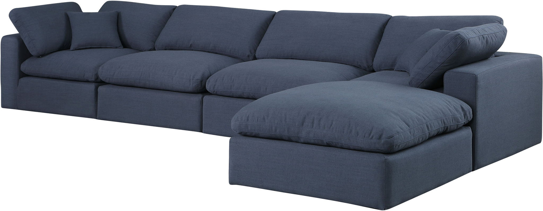 Comfy - 5 Piece Linen Modular Sectional With Chaise - Simple Home Plus