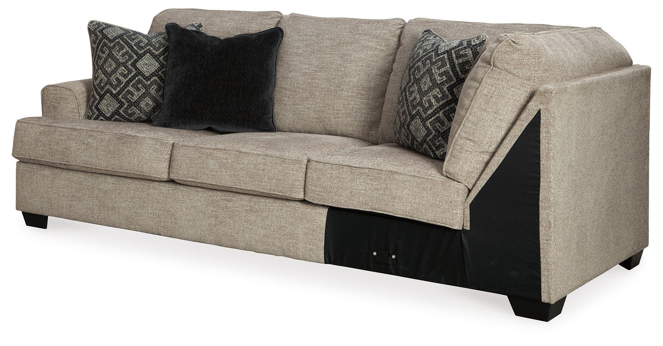 Bovarian - LAF Sofa w/Corner Wedge - Stone - Simple Home Plus