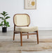 Rayo - Rattan Cane Back Accent Chair With Padded Seat - Simple Home Plus