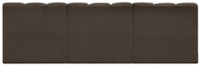 Arc - Boucle Fabric 3 Piece Modular Straight Sofa - Brown - Simple Home Plus