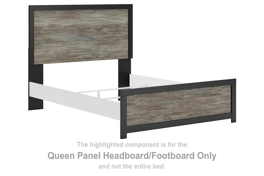 Broachmyn - Queen Panel Headboard/Footboard - Black / Gray - Simple Home Plus