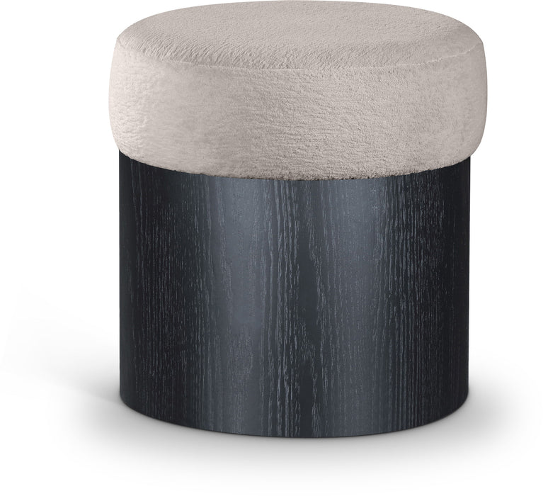 Nimes - Ottoman / Stool With Black Base - Simple Home Plus