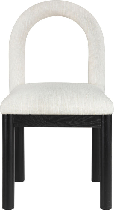 Conrad - Linen Dining Chair With Black Legs - Simple Home Plus