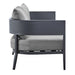 Menorca - 4 Piece Outdoor Dark Gray Aluminum & Fabric Outdoor Conversation Set - Simple Home Plus