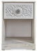 Paxberry - One Drawer Night Stand - Open Cubby - Whitewash - Simple Home Plus