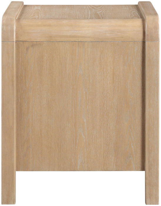Harmony - Oak Veneer And Solid Wood Night Stand - Simple Home Plus