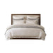 Linen Blend - King/California King Duvet Cover Set - White/Gray - Simple Home Plus