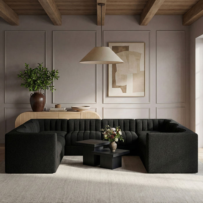 Rummi - Velvet Performance Fabric Upholstered Modular Sectional - Simple Home Plus