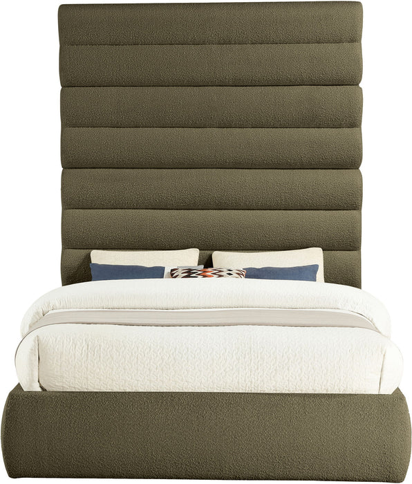 Adam - Boucle Fabric Bed With 89" Headboard - Simple Home Plus