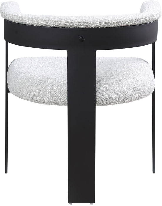 Romeo - Boucle Dining Chair With Black Base (Set of 2) - Simple Home Plus