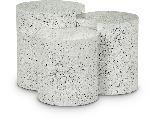 Dimple - 20" 3 Piece Modular End Table - Terazzo Finish - Simple Home Plus
