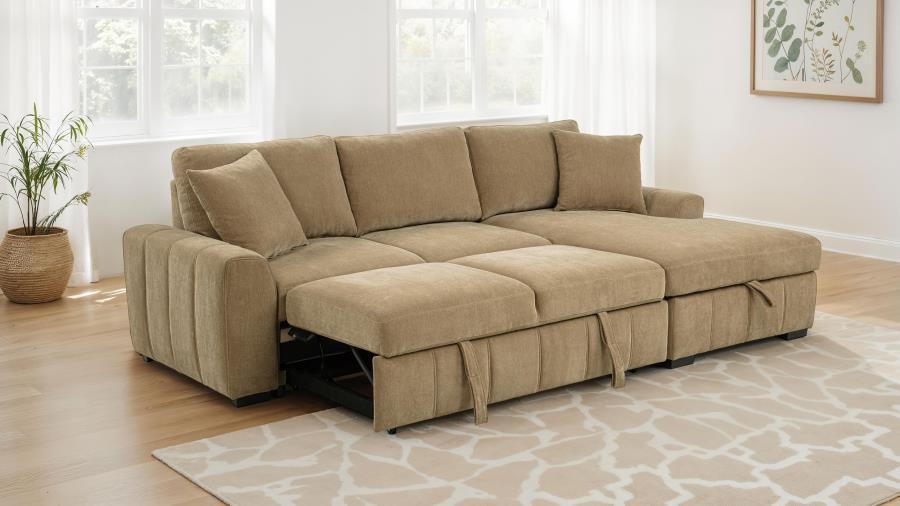 Pastrana - Upholstered Sleeper Sectional Sofa - Simple Home Plus