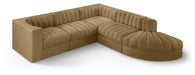 Rummi - Velvet Performance Fabric Upholstered 5 Piece Modular Sectional - Simple Home Plus