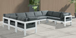 Nizuc - Outdoor Patio 9 Piece Modular Sectional With White Frame - Simple Home Plus