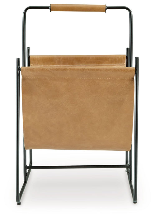 Faronworth - Brown / Black - Magazine Rack - Simple Home Plus