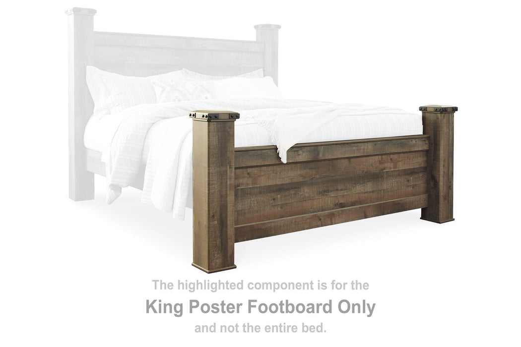 Trinell - King Poster Footboard - Brown - Simple Home Plus