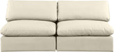 Comfy - Faux Leather Modular Armless Sofa 2 Seats - Simple Home Plus