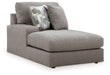 Lindon - LAF Corner Chaise - Smoke - Simple Home Plus