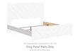 Cayboni - King Panel Rails - Whitewash - Simple Home Plus