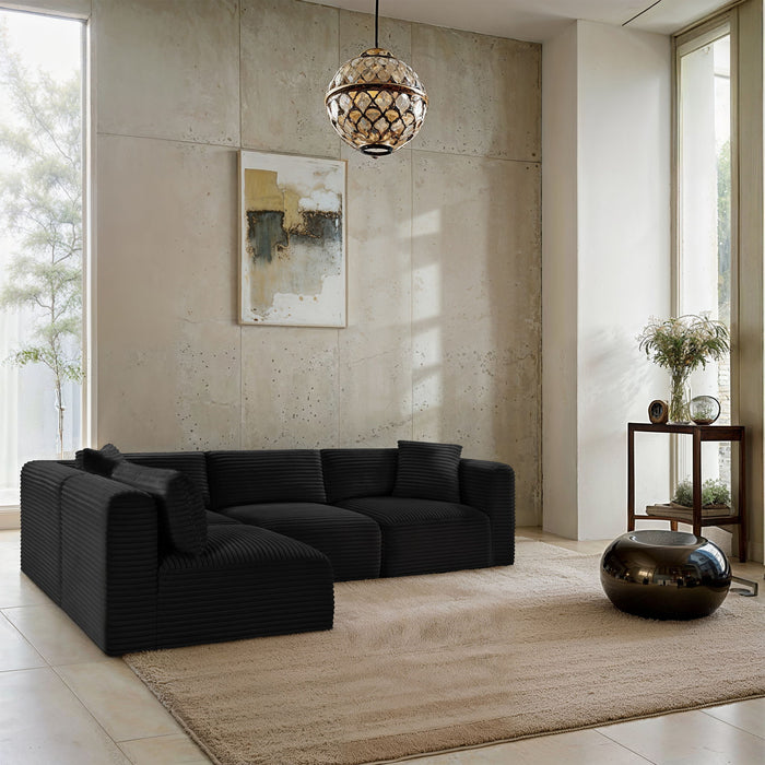 Shaggy - 4 Piece Modular Sectional - Simple Home Plus
