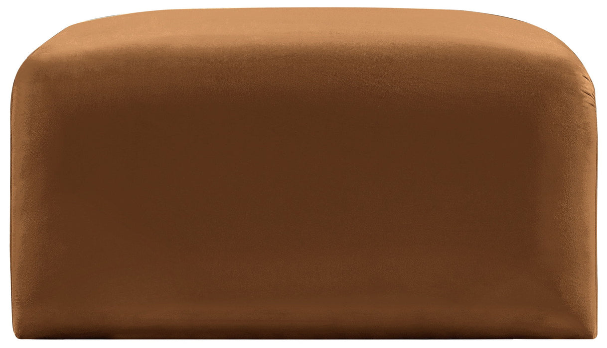 Arc - Velvet Ottoman - Saddle - Simple Home Plus