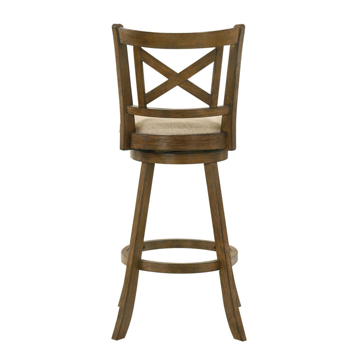 Kodi - Modern Farmhouse Swivel Wood Bar Height Kitchen Bar Stool - Simple Home Plus