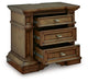 Frantanna - Three Drawer Night Stand - Brown - Simple Home Plus
