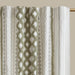 Imani - 50x95" Printed Curtain Panel With Stripe And Lining - Green - Simple Home Plus