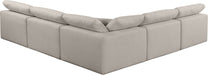 Comfy - 5 Piece Linen Modular Corner Armless Sectional - Simple Home Plus