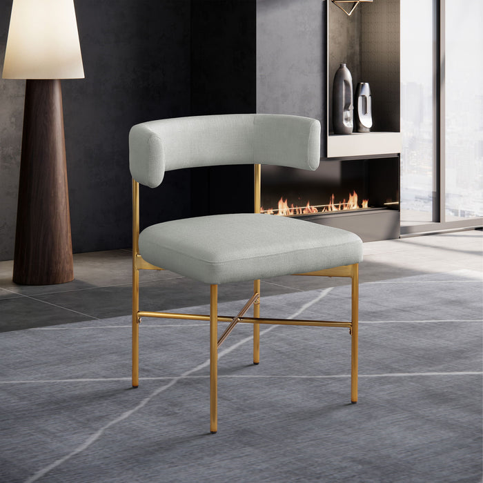 Rivage - Durable Dining Chair With Gold Frame (Set of 2) - Simple Home Plus