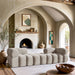 Ames - 3 Piece Boucle Modular Sofa With 1 Backless Seat - Simple Home Plus