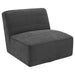Cobie - Upholstered Armless Swivel Chair - Dark Charcoal - Simple Home Plus