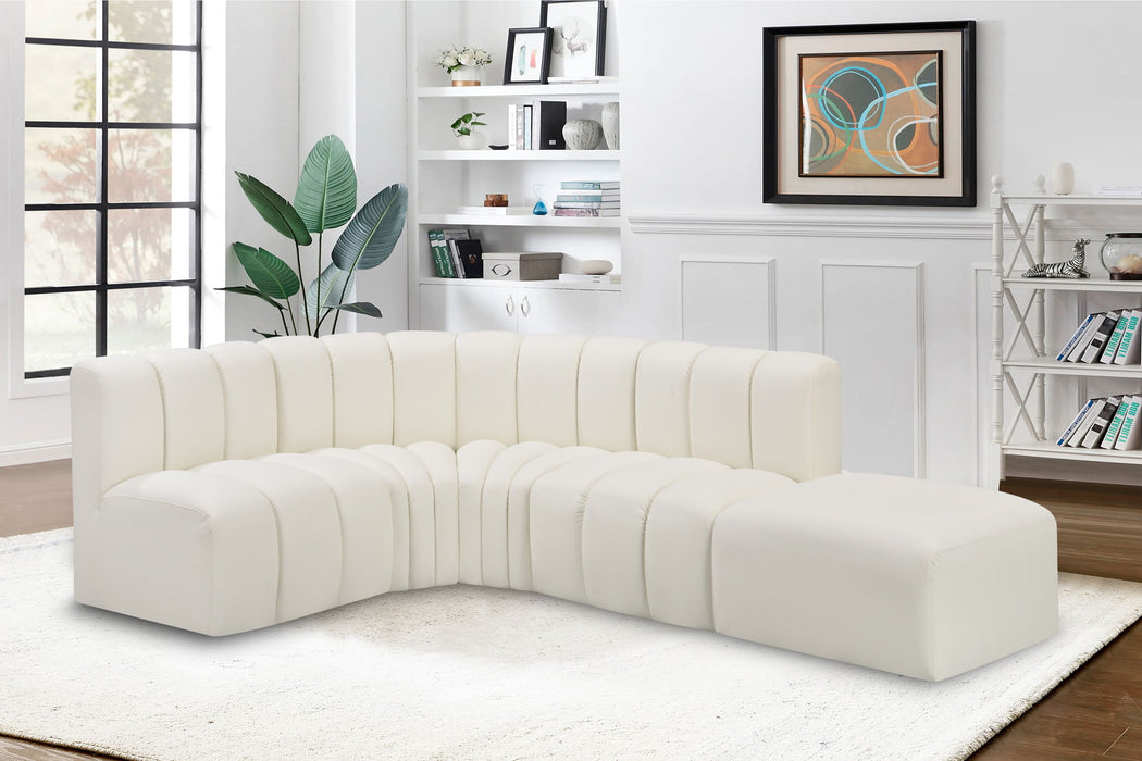 Arc - Faux Leather 5 Piece Corner Modular Sofa - Simple Home Plus