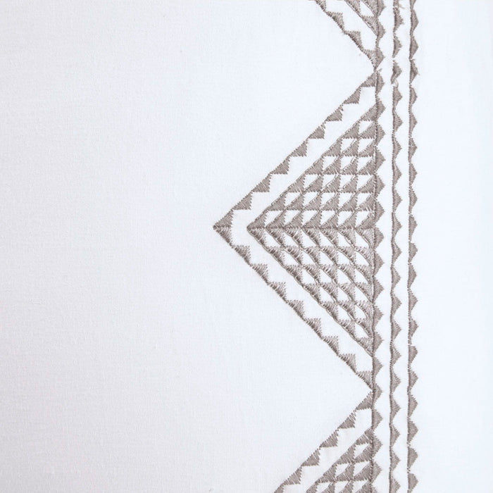 Isla - Embroidered Euro Sham - White - Simple Home Plus
