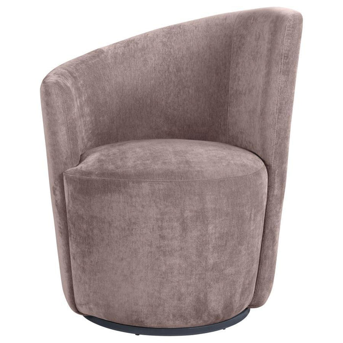 Nueva - Upholstered Swivel Chair Curved Backrest - Simple Home Plus