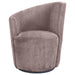 Nueva - Upholstered Swivel Chair Curved Backrest - Simple Home Plus