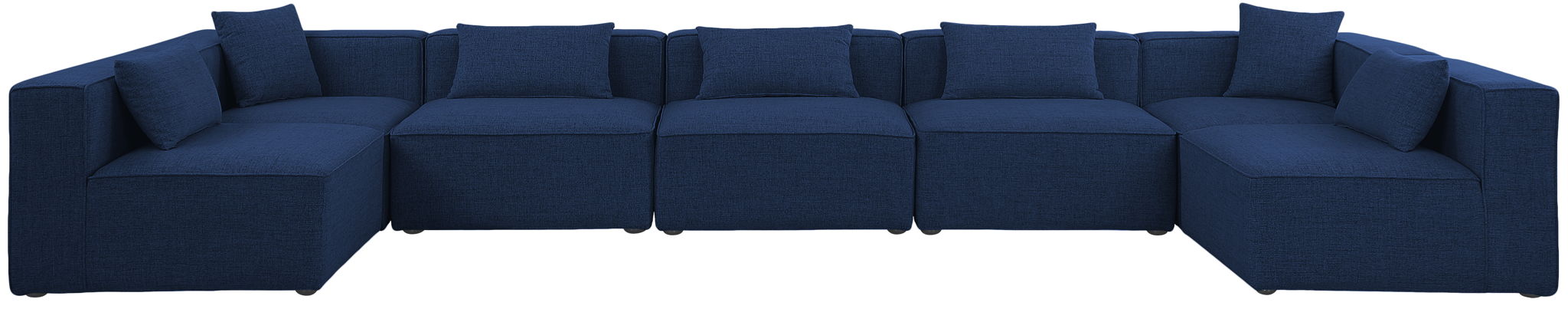 Cube - Linen 7 Piece Modular U-Shaped Sectional - Simple Home Plus