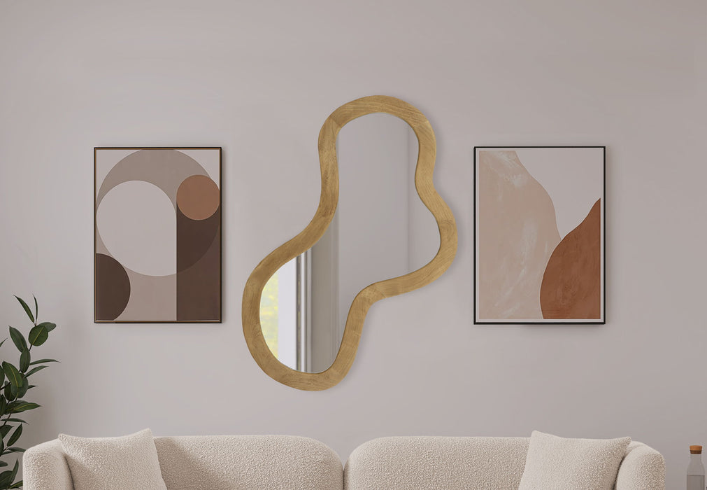 Oblique - Mirror - Wood