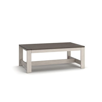 Vista Highlands - Rectangular Cocktail Table - Brown / White - Simple Home Plus