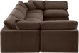 Comfy - 6 Piece Velvet Modular Armless Sectional - Simple Home Plus