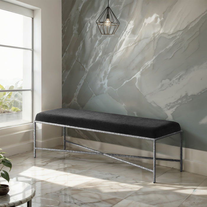 Valley - Bench With Silver Frame - Simple Home Plus