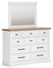 Ashbryn - White / Natural - Dresser And Mirror - Simple Home Plus