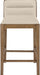 Ellis - Vegan Leather Upholstered Counter Stool (Set of 2) - Brown Base - Simple Home Plus
