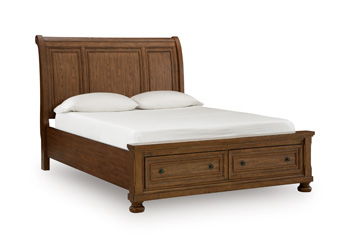 Zackaryn - Queen Storage Footboard - Warm Brown
