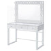 Umbridge - 3-Drawer Vanity Set With Lighting - Chrome And White - Simple Home Plus