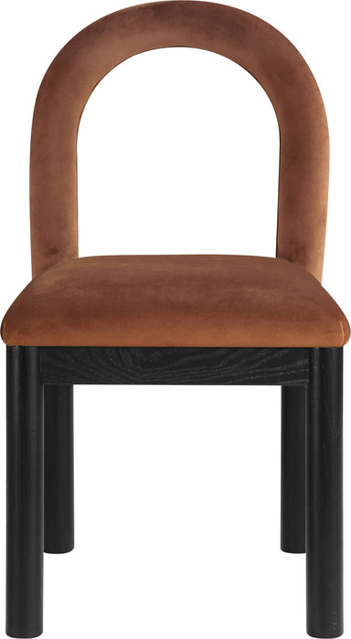 Conrad - Velvet Dining Chair With Black Legs - Simple Home Plus